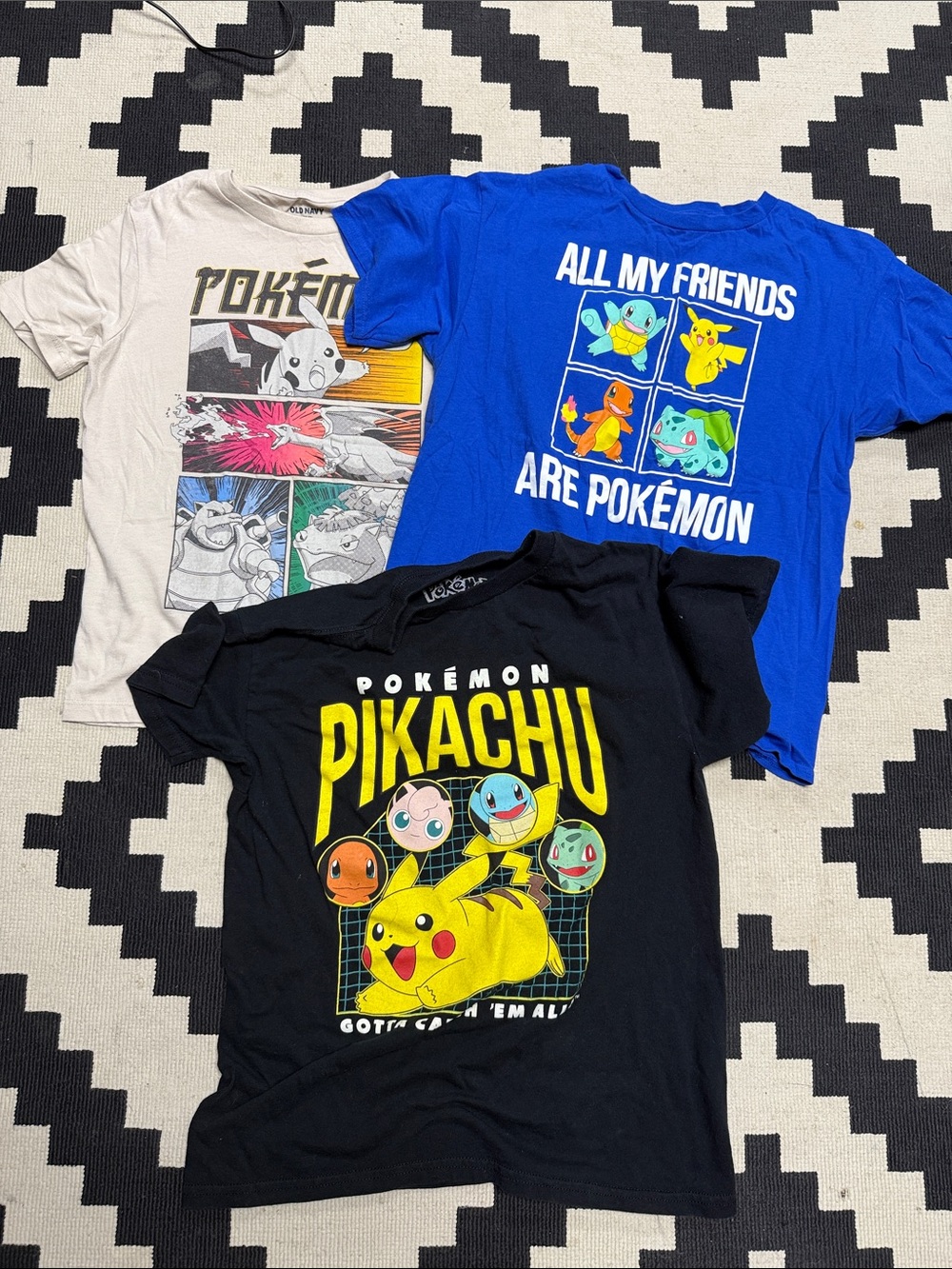 Pokémon Kids Pikachu & Friends Graphic Tee - Black, Blue, White
